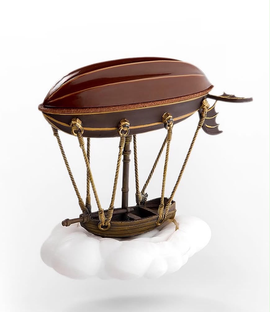 Scultura cioccolato dirigibile — pezzo da competizione